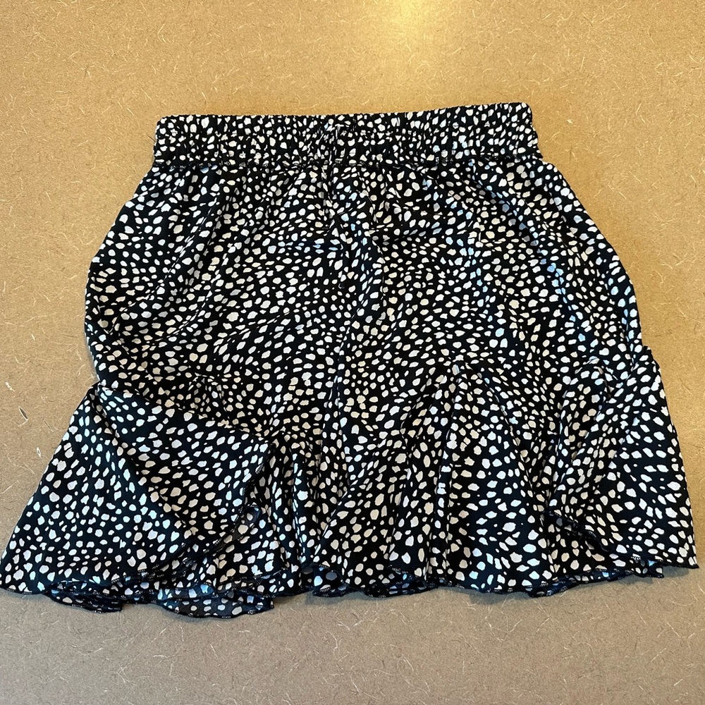 Black and White Polka Dot Skirt